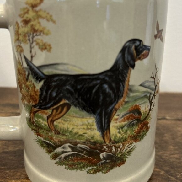 Vintage Gordon Setter Mug Stein McCoy USA Pottery 6395 Hunting Dog Series - Picture 2 of 4